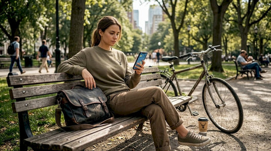 Young urban professional in minimalist resilient outfit
