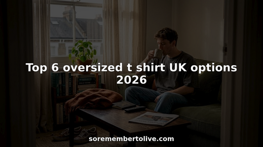 Man relaxing in oversized t shirt in casual UK flat